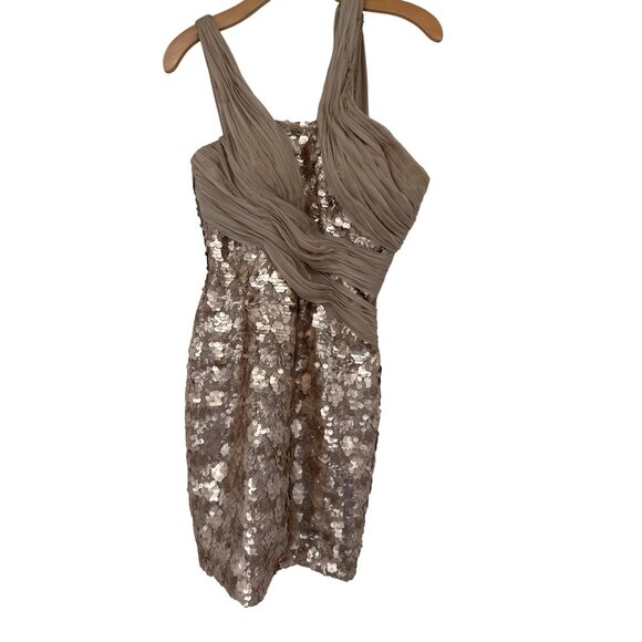 Clarisse formal dress size 6 Womens Sequin Cocktail Chiffon Overlay new $278 - Picture 2 of 7